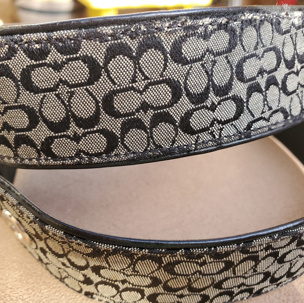Coach Classic Monogram Silver Buckle Belt - Picture 3 of 5